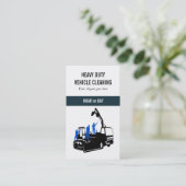 Reinigingsdiensten voor zware bedrijfsvoertuigen visitekaartje (Staand voorkant)