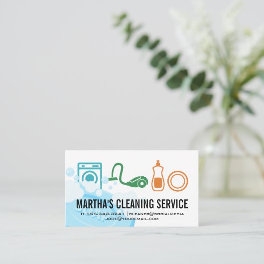 Reinigingsdiensten | Zeep Visitekaartje (Staand voorkant)