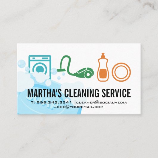 Reinigingsdiensten | Zeep Visitekaartje (Voorkant)