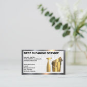 Reinigingsdiensten | Zuivere benodigdheden Gold Me Visitekaartje (Staand voorkant)