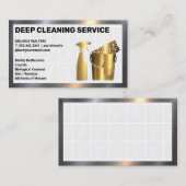 Reinigingsdiensten | Zuivere benodigdheden Gold Me Visitekaartje (Voorkant / Achterkant)
