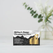 Reinigingsgereedschap | Goud Metaal | Marmer | Zee Visitekaartje (Staand voorkant)