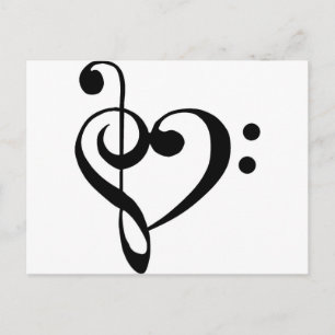 Reinigingshart Treble Clef Base Briefkaart