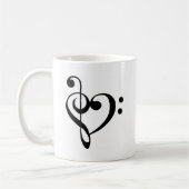 Reinigingshart Treble Clef Base Koffiemok (Links)