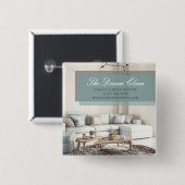 Reinigingshuis - schoonmaakservice Modern Vierkante Button 5,1 Cm (Voorkant /achterkant)