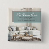 Reinigingshuis - schoonmaakservice Modern Vierkante Button 5,1 Cm (Voorkant)