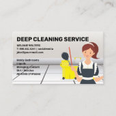 Reinigingsmachine | Maid | House Cleaner Service Visitekaartje (Voorkant)