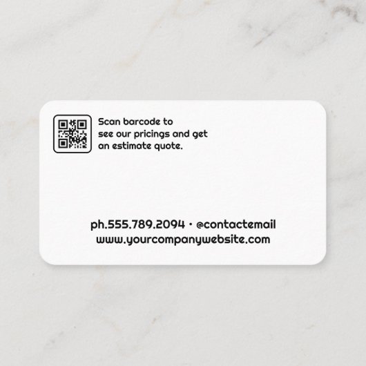 Reinigingsmiddelen | Home Services Visitekaartje (Achterkant)