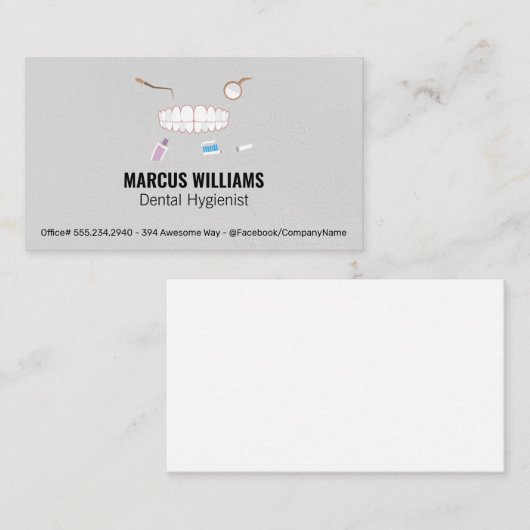 Reinigingsmiddelen | Tanden Visitekaartje (Voorkant / Achterkant)