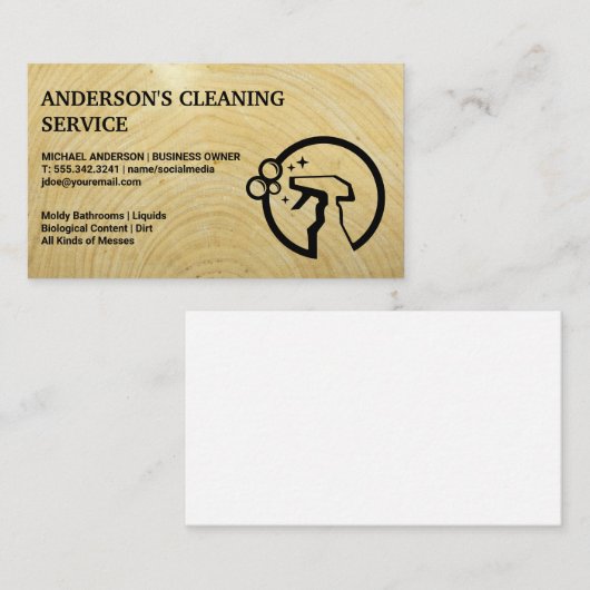 Reinigingsnevel | Diensten van huisschoonmaakster  Visitekaartje (Voorkant / Achterkant)