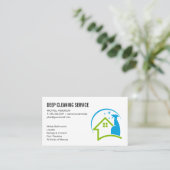 Reinigingsnevel | Diensten van huisschoonmaakster Visitekaartje (Staand voorkant)