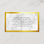 Reinigingspictogrammen | Marmer | Goudgrens | Spar Visitekaartje (Achterkant)