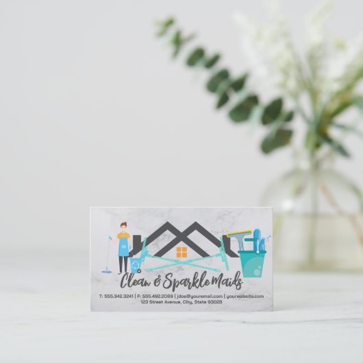 Reinigingsproducten | Schoonmaak in vloeibare vorm Visitekaartje (Staand voorkant)