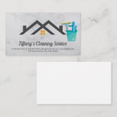 Reinigingsproducten | schoonmaakster | Huis Visitekaartje (Voorkant / Achterkant)
