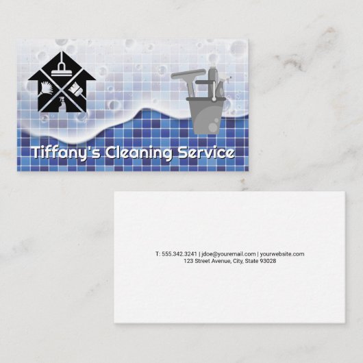 Reinigingsproducten | zeep | Home Services Visitekaartje (Voorkant / Achterkant)