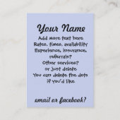 Reinigingspromo voor Kantoor in de huishouding Visitekaartje (Achterkant)