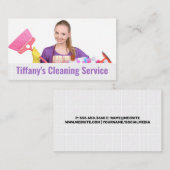 Reinigingsservice | Aangepaste foto toevoegen Visitekaartje (Voorkant / Achterkant)