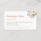 Reinigingsservice Blush roze Visitekaartje (Achterkant)