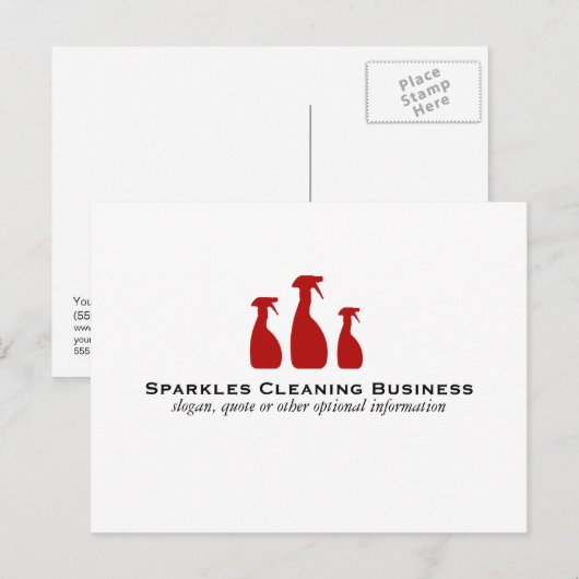 Reinigingsservice Briefkaart (Voorkant / Achterkant)