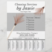 Reinigingsservice Business Tear Off Strips Flyer (Voorkant)