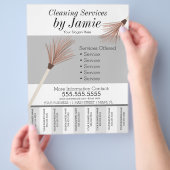 Reinigingsservice Business Tear Off Strips Flyer (Hand)