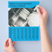 Reinigingsservice eenvoudige moderne tak van flyer (Hand)