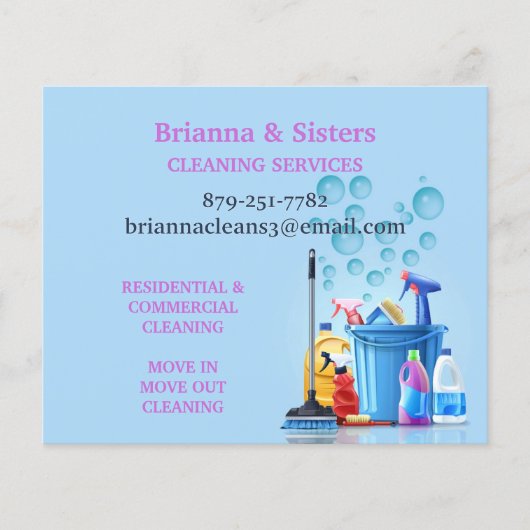 Reinigingsservice Flyer (Voorkant)