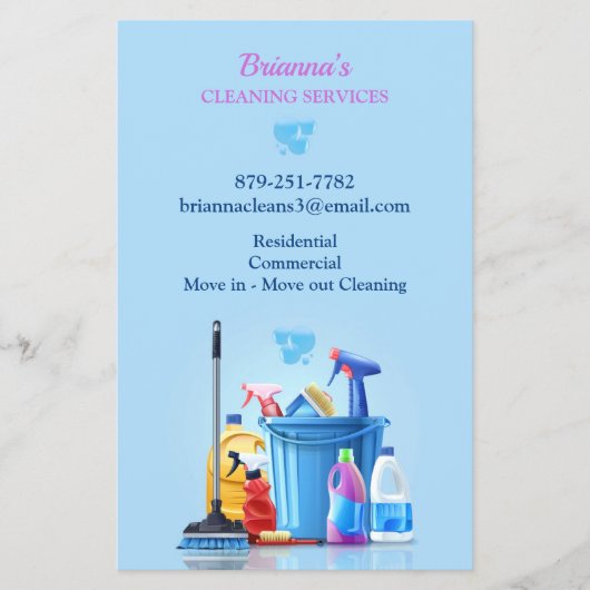 Reinigingsservice Flyer (Voorkant)