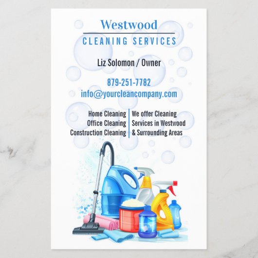 Reinigingsservice Flyer (Voorkant)