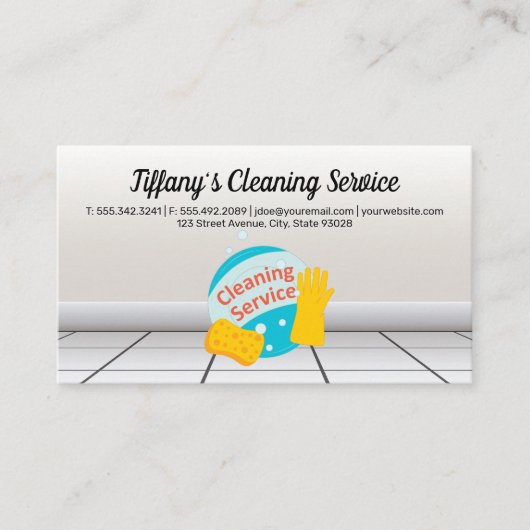 Reinigingsservice | Gelimide reinigingsmiddelen vo Visitekaartje (Voorkant)