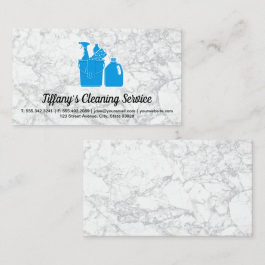 Reinigingsservice | Gereedschappen voor reinigen Visitekaartje (Voorkant / Achterkant)