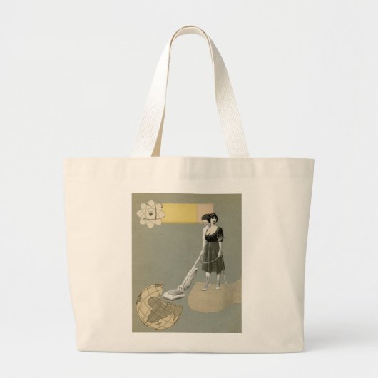 Reinigingsservice Grote Tote Bag (Voorkant)