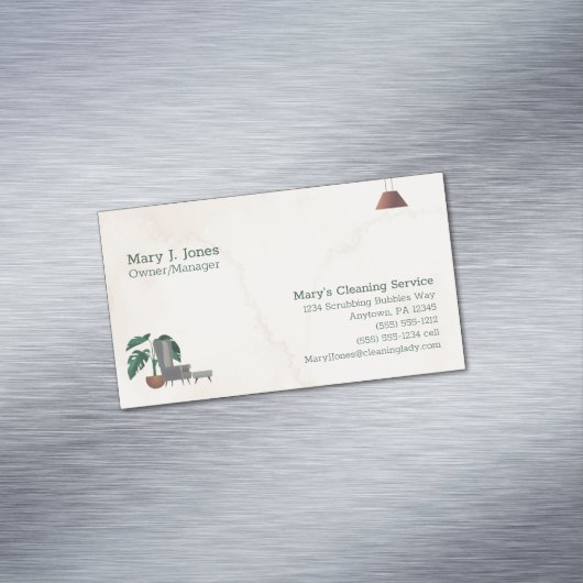 reinigingsservice Home Eight Line Magnetisch Visitekaartje (Voorbeeld)