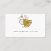 Reinigingsservice Houder Gold Bubbles Visitekaartje (Achterkant)