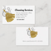 Reinigingsservice Houder Gold Bubbles Visitekaartje (Voorkant / Achterkant)