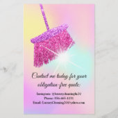 Reinigingsservice House Kantoor houd maid roze Flyer (Achterkant)