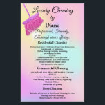 Reinigingsservice House Kantoor houden glasroze QR Flyer<br><div class="desc">Als leverancier van reinigingsdiensten is het van essentieel belang dat u uw bedrijf promoot om een groter publiek te bereiken en meer klanten aan te trekken. Een van de meest effectieve manieren om dit te doen is door een brochure of flyer te ontwerpen waarmee je services en prijzen visueel aantrekkelijk...</div>