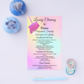 Reinigingsservice House Kantoor houden glasroze QR Flyer (Enkel)