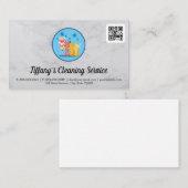 Reinigingsservice | Huishoudelijke diensten | Qr-c Visitekaartje (Voorkant / Achterkant)