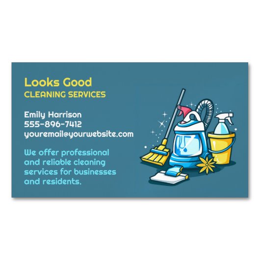 Reinigingsservice Magnetisch Visitekaartje (Voorkant)
