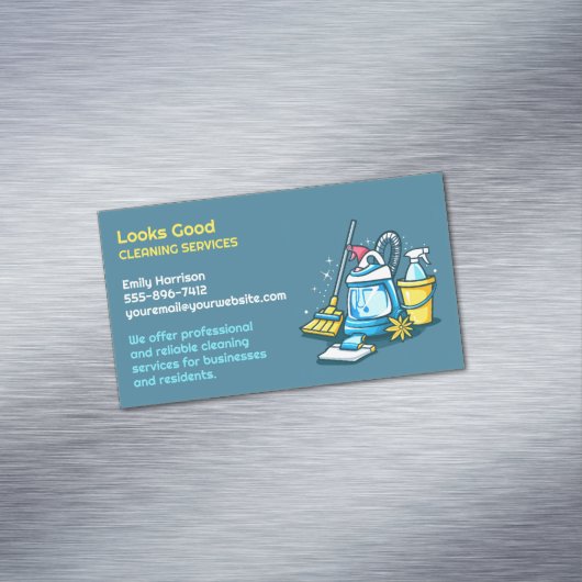 Reinigingsservice Magnetisch Visitekaartje (Voorbeeld)