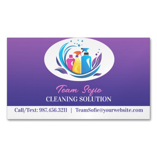 Reinigingsservice Magnetisch Visitekaartje (Voorkant)