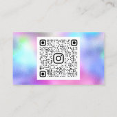 Reinigingsservice Maid Home Groom Logo roze QR-cod Visitekaartje (Achterkant)