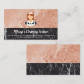 Reinigingsservice | Maid Marmer Color Block Visitekaartje (Voorkant / Achterkant)