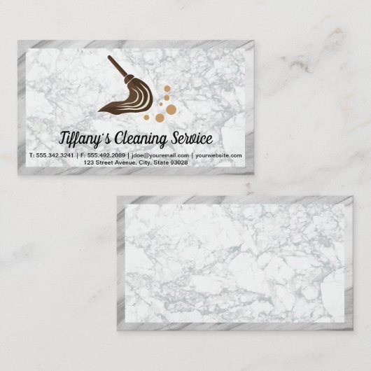 Reinigingsservice | Maid | Mop Soap Bubbles Visitekaartje (Voorkant / Achterkant)