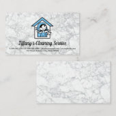 Reinigingsservice | Maid | Schoonmaakvrouw Visitekaartje (Voorkant / Achterkant)