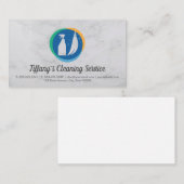 Reinigingsservice | Maïde Logo | Marmer Visitekaartje (Voorkant / Achterkant)