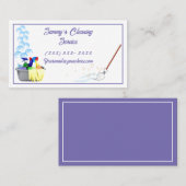 Reinigingsservice met reinigingsmiddelen, emmer en visitekaartje (Voorkant / Achterkant)