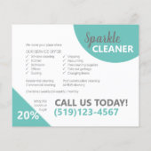 Reinigingsservice Modern Simple Brochure Flyer (Achterkant)