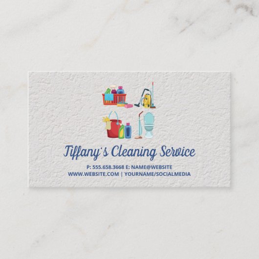 Reinigingsservice | Schoonmaak in vloeibare vorm | Visitekaartje (Voorkant)